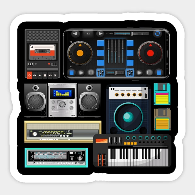 Old School Hip Hop Rap Music Beat Maker DJ Producer Sticker by anesanlbenitez